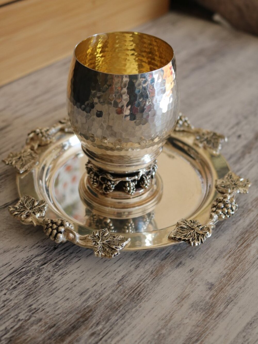Silver Plated Goblet and saucer